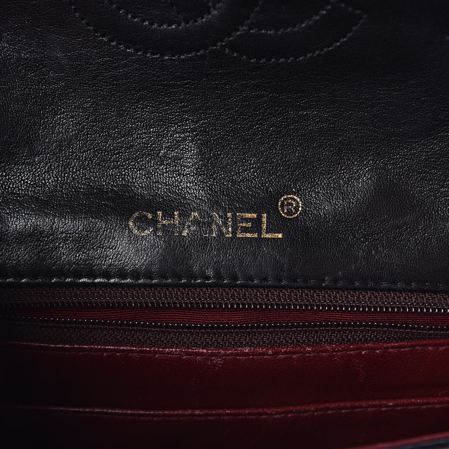 Lambskin Quilted Mini Square Flap Black