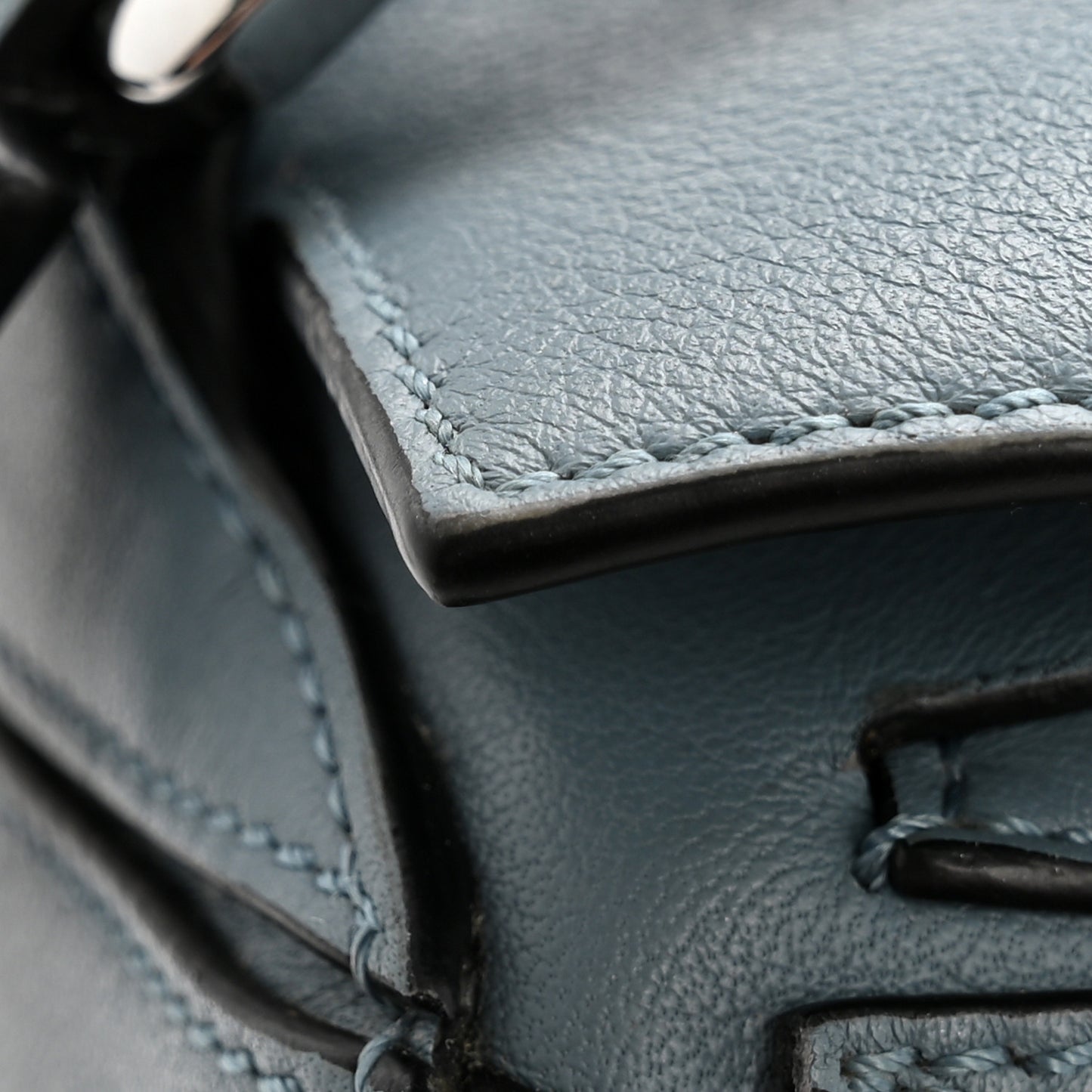 Calfskin Small Puzzle Bag Stone Blue