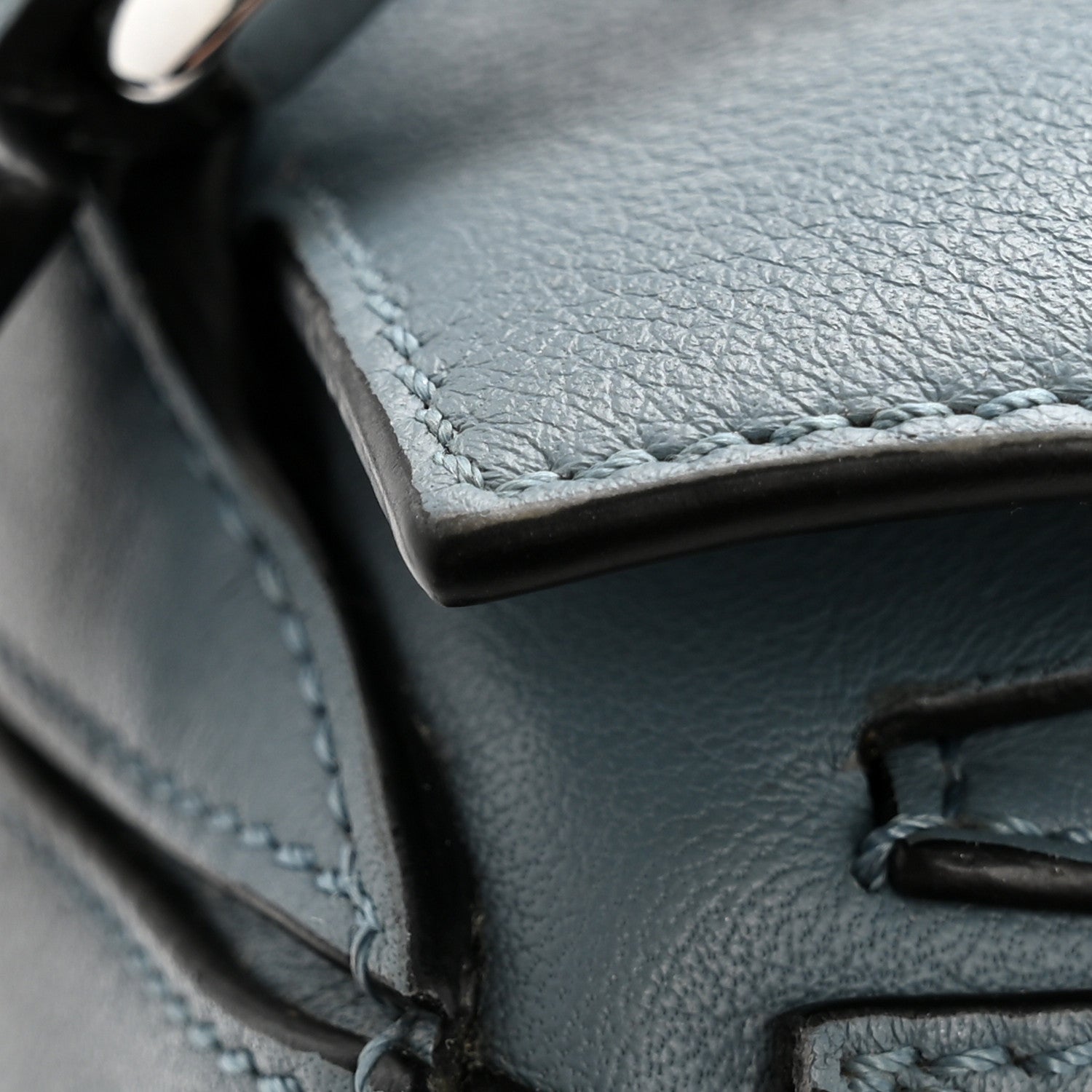 Loewe Calfskin Small Puzzle Bag Stone Blue 12 of 12