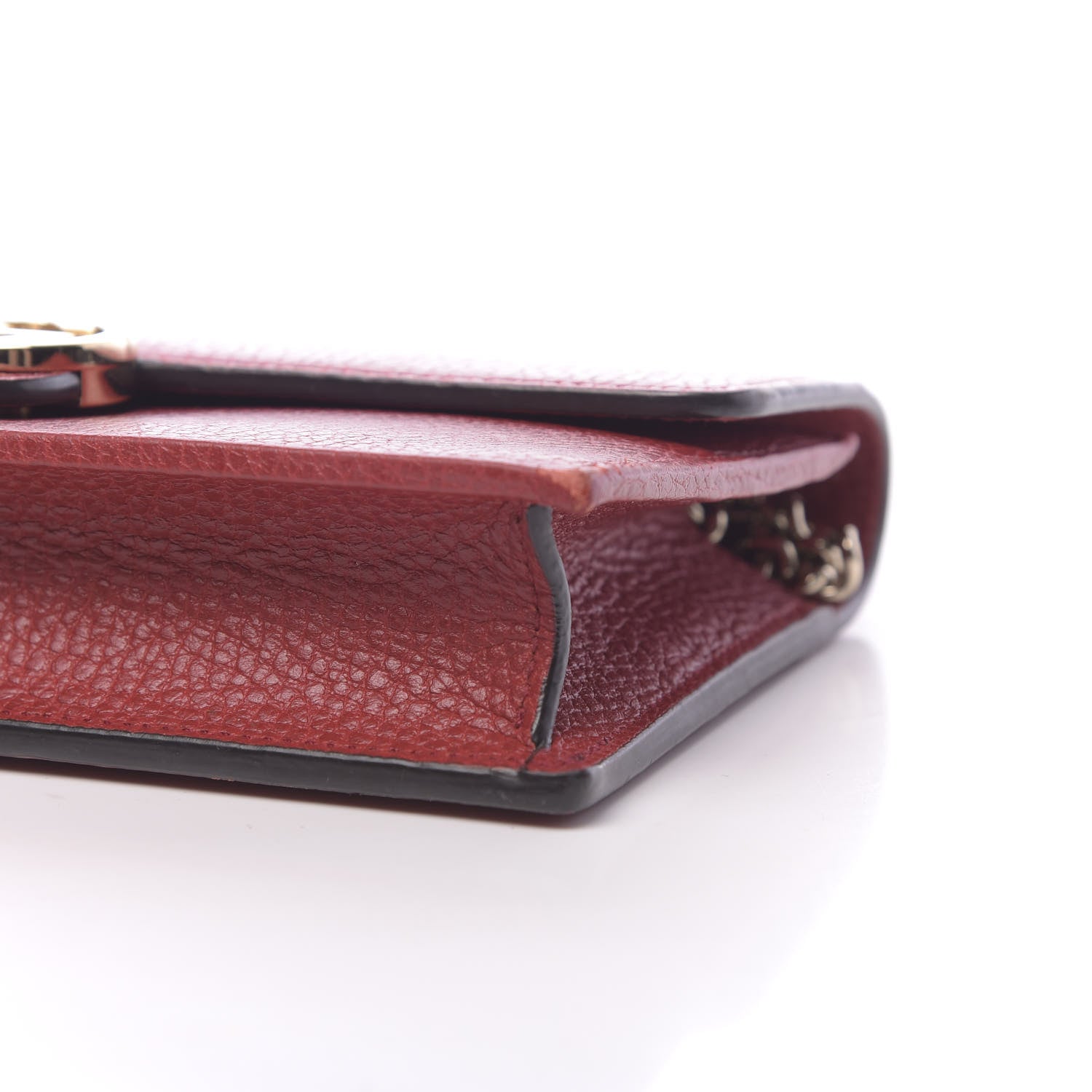 Gucci Dollar Calfskin Interlocking G Chain Wallet Red 9 of 12