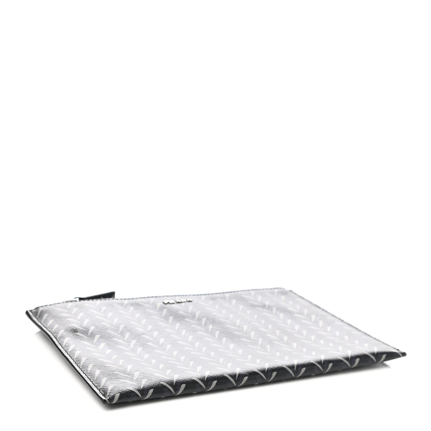 Saffiano Flat Pouch Black Grey