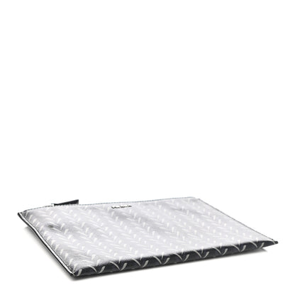 Prada Saffiano Flat Pouch Black Grey 4 of 7