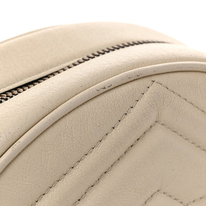 Gucci Calfskin Matelasse Mini GG Marmont Round Shoulder Bag White 13 of 13