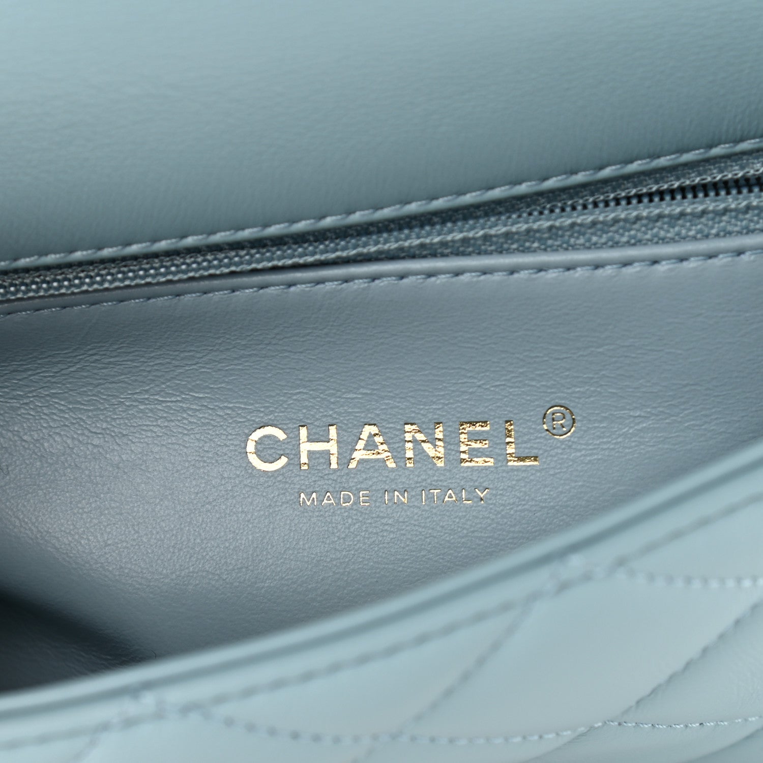 Chanel Lambskin Enamel Quilted Pending CC Mini Square Flap Light Blue 6 of 9