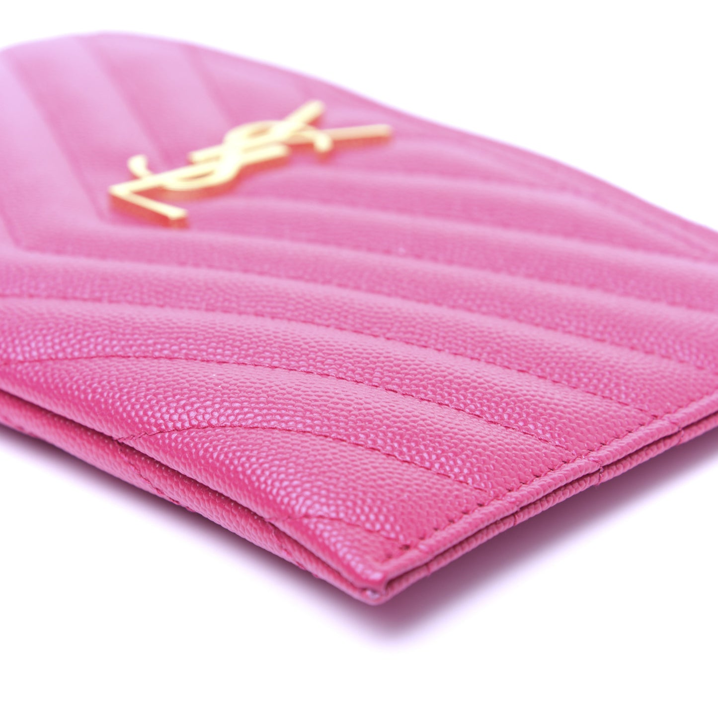 Grain De Poudre Chevron Monogram Bill Pouch Bright Pink