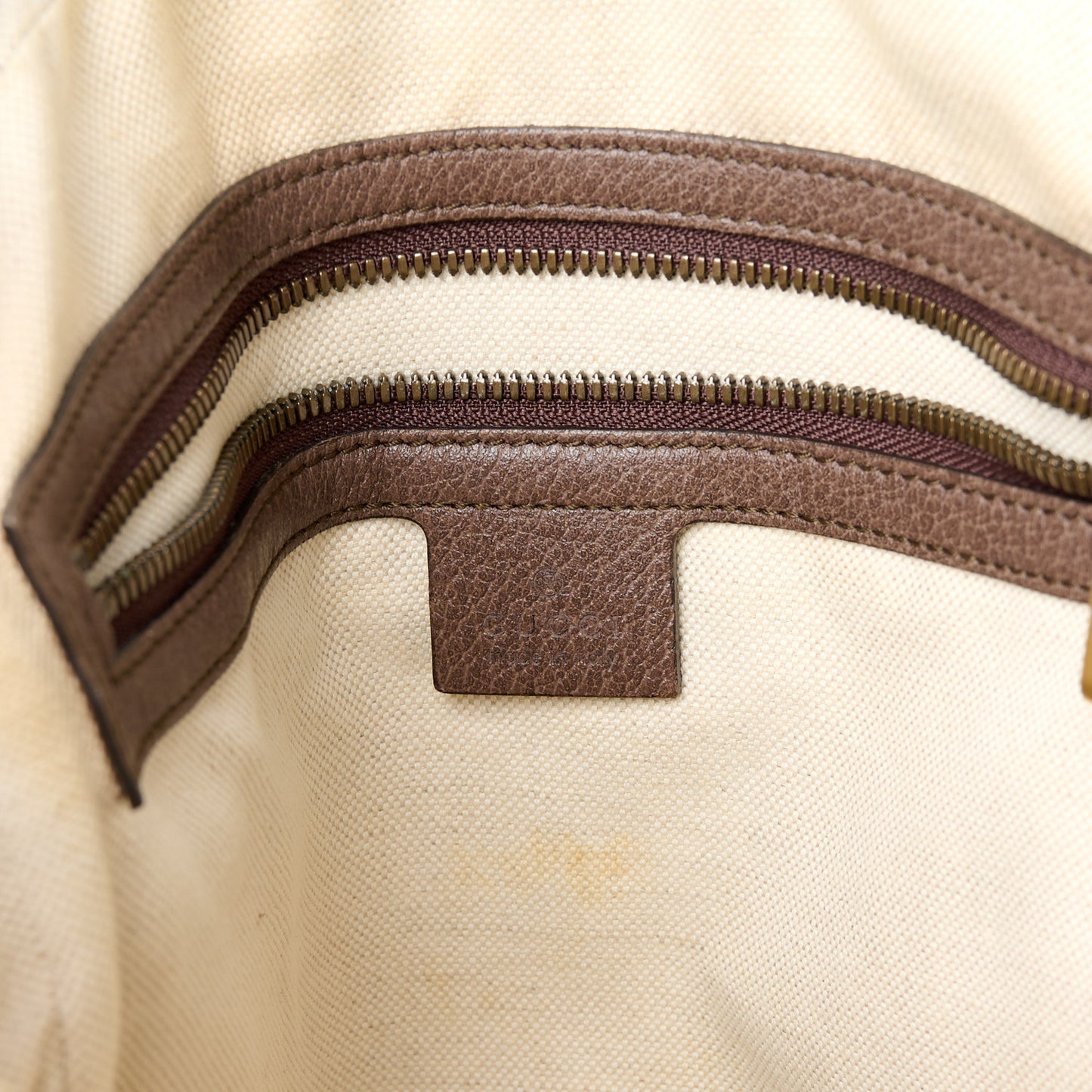 GG Supreme Monogram Web Medium Ophidia Messenger Bag Brown