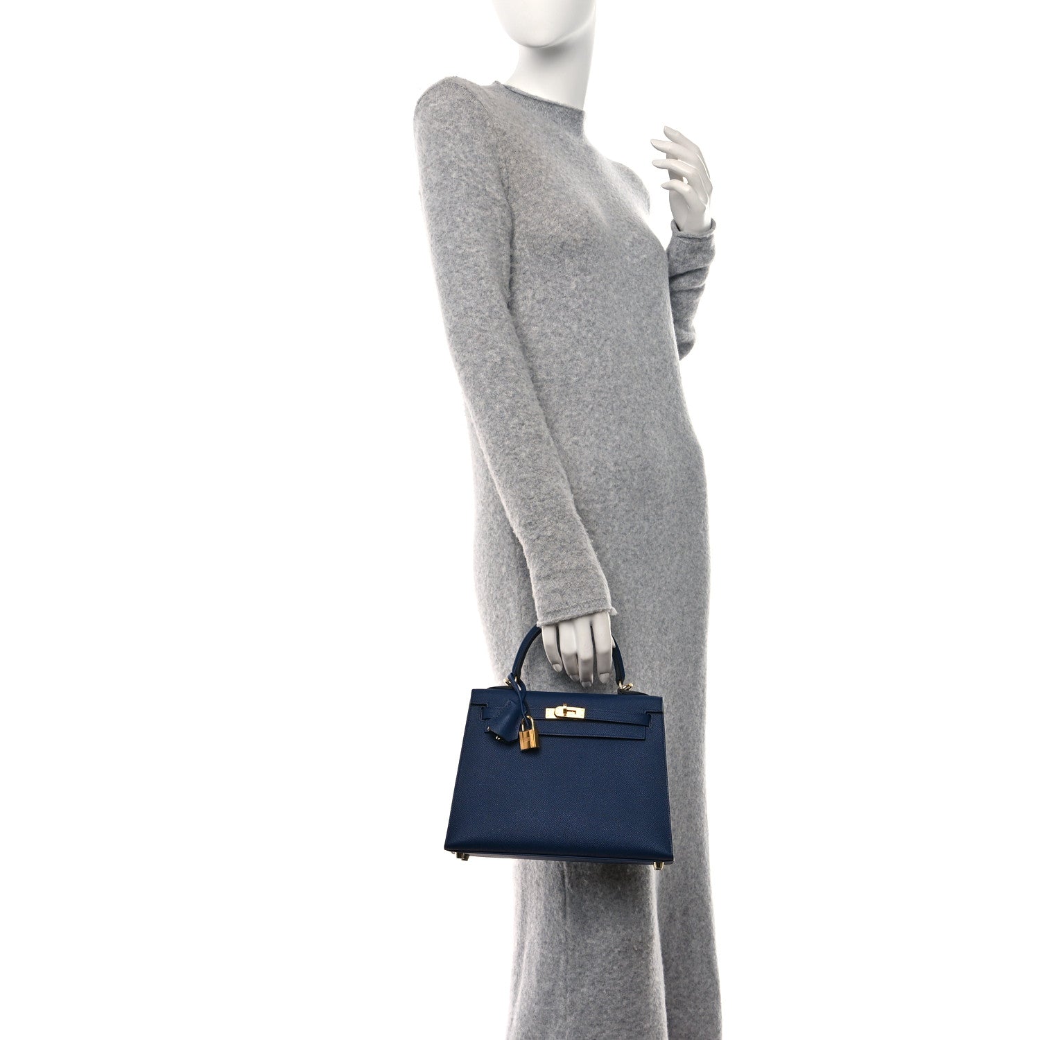 Hermes Epsom Kelly Sellier 25 Bleu Navy 2 of 11