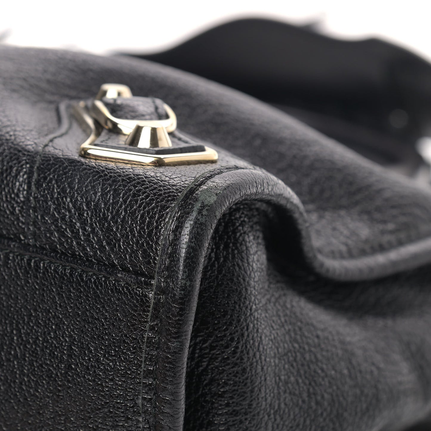 Chevre Gold Metallic Edge Hardware City Black