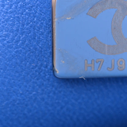 Chanel Tweed Quilted Mini Rectangular Flap Blue White 7 of 12