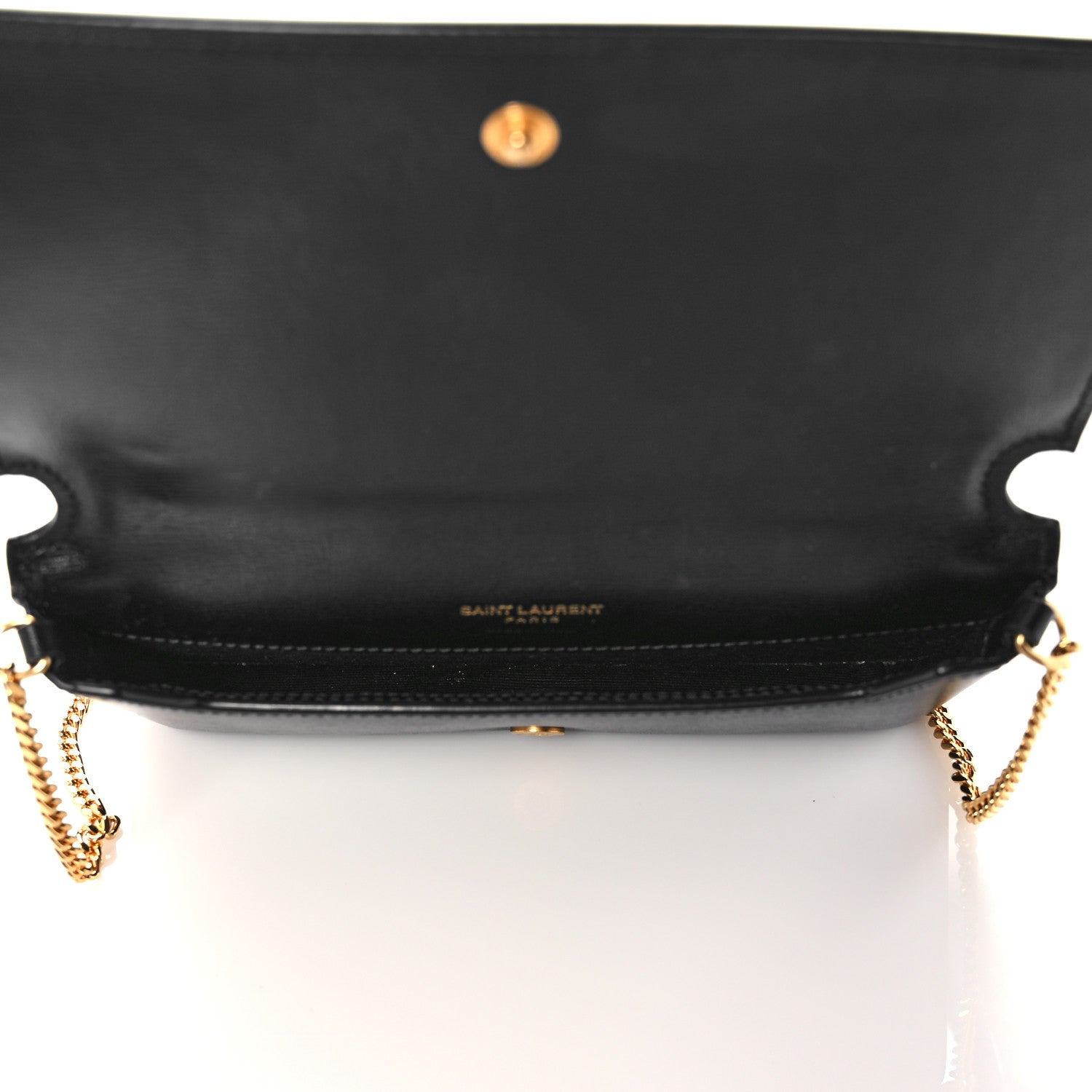 Saint Laurent Smooth Calfskin Monogram Phone Holder Crossbody Black 5 of 13