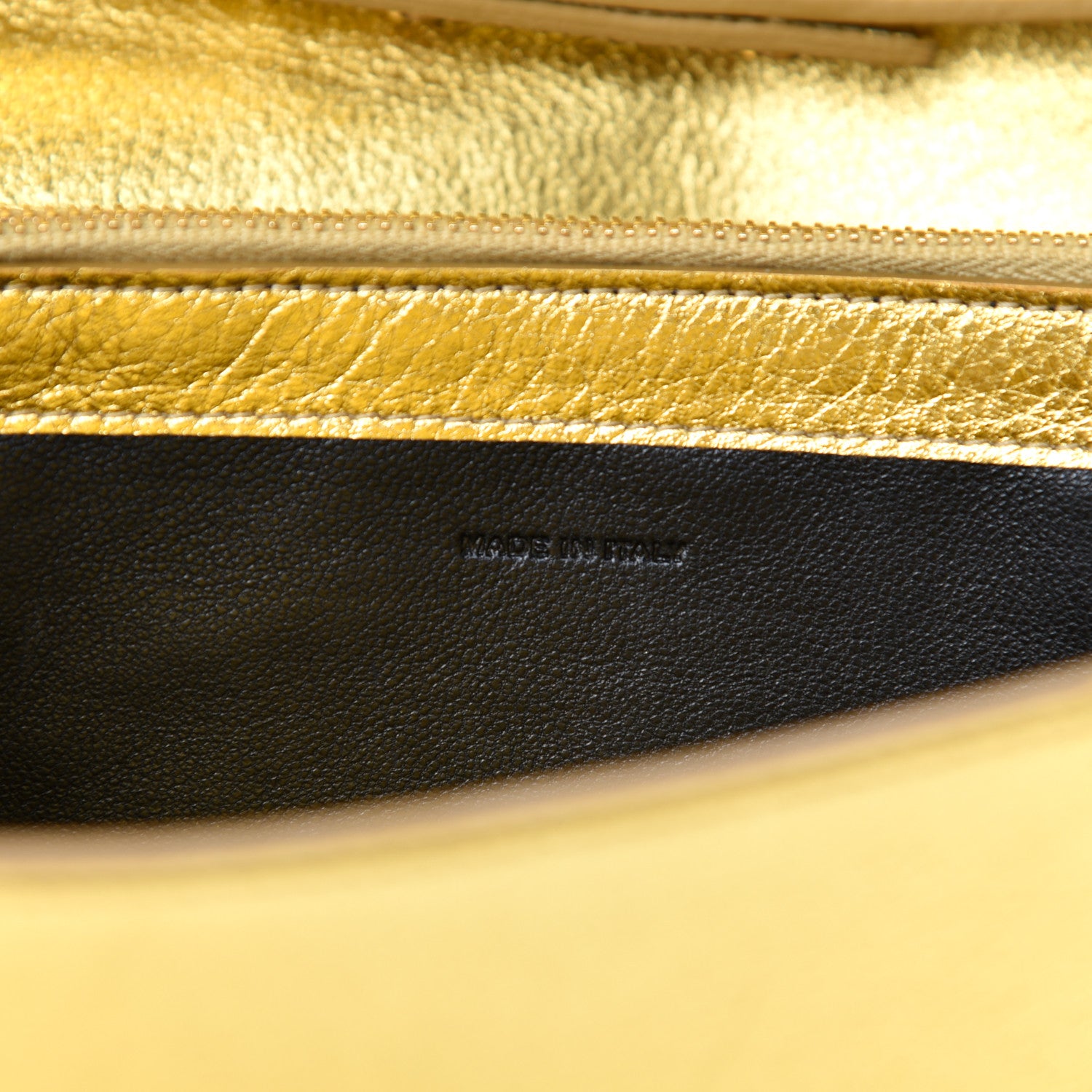 Saint Laurent Metallic Calfskin Monogram Chain Wallet Gold 8 of 10