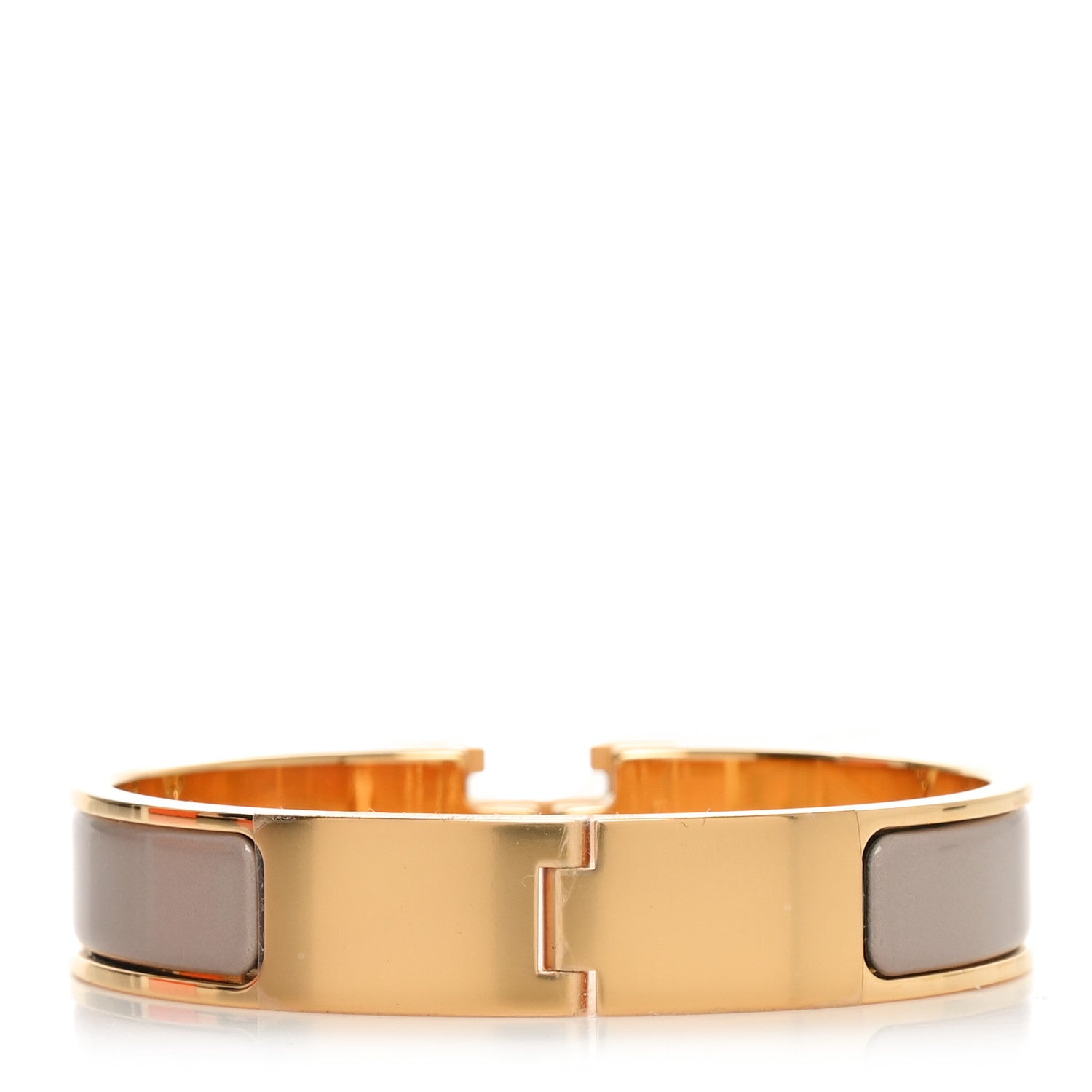 Hermes Enamel Narrow Clic Clac H Bracelet PM Marron Glace 3 of 5