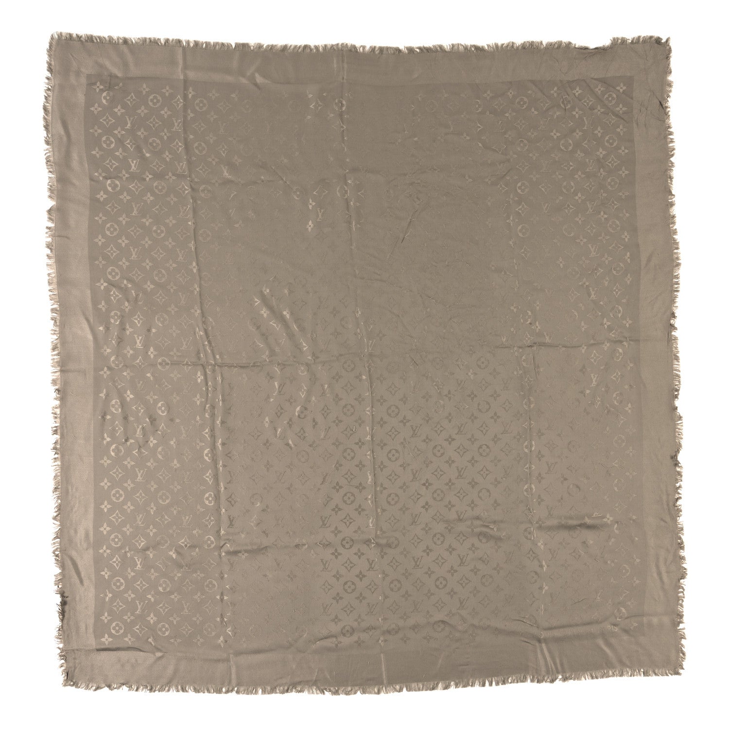 Louis Vuitton Silk Wool Monogram Shawl Verone 1 of 5