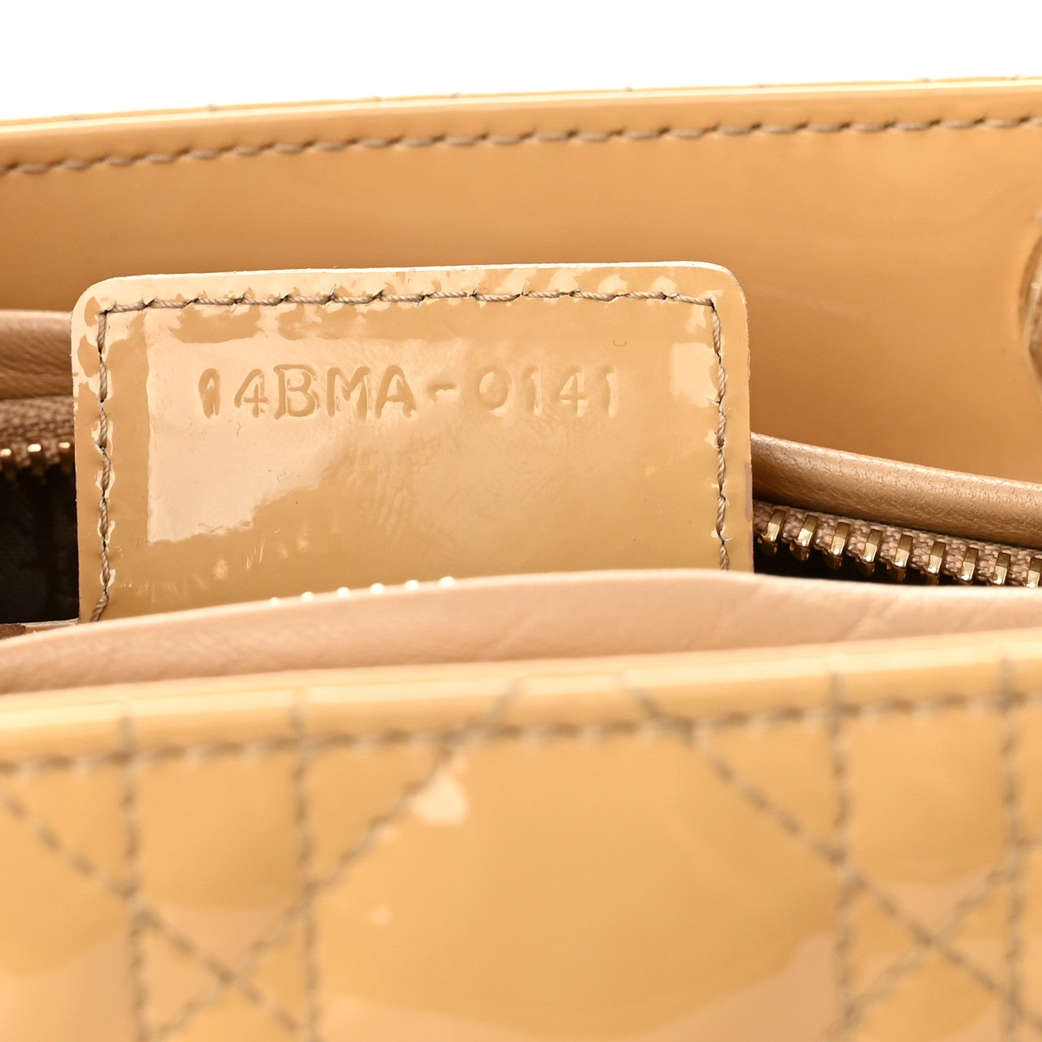 Christian Dior Patent Cannage Medium Lady Dior Beige 7 of 10