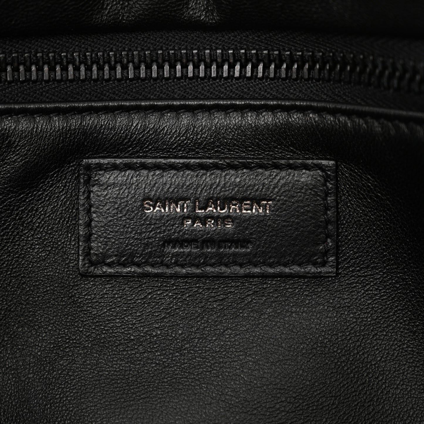 Lambskin Wide Puffer Tote Black