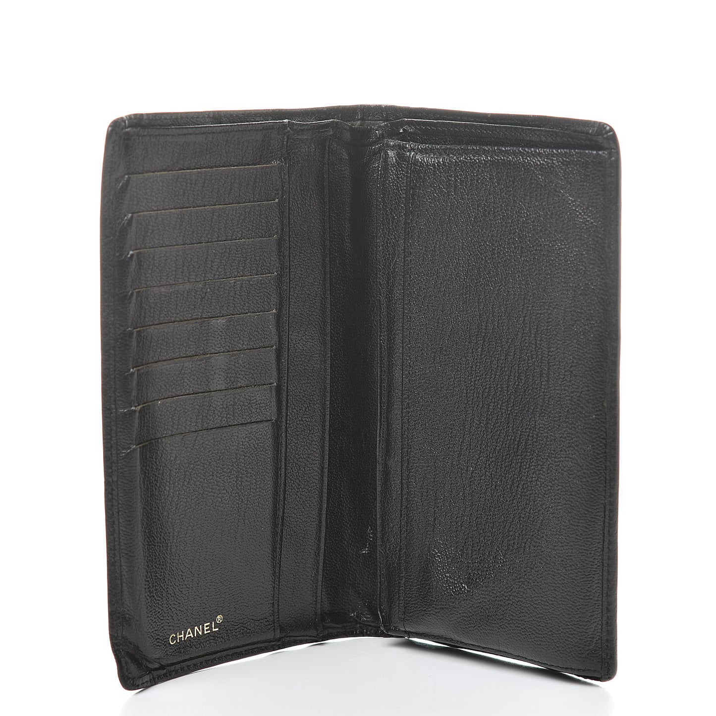 Goatskin Yen Wallet Black