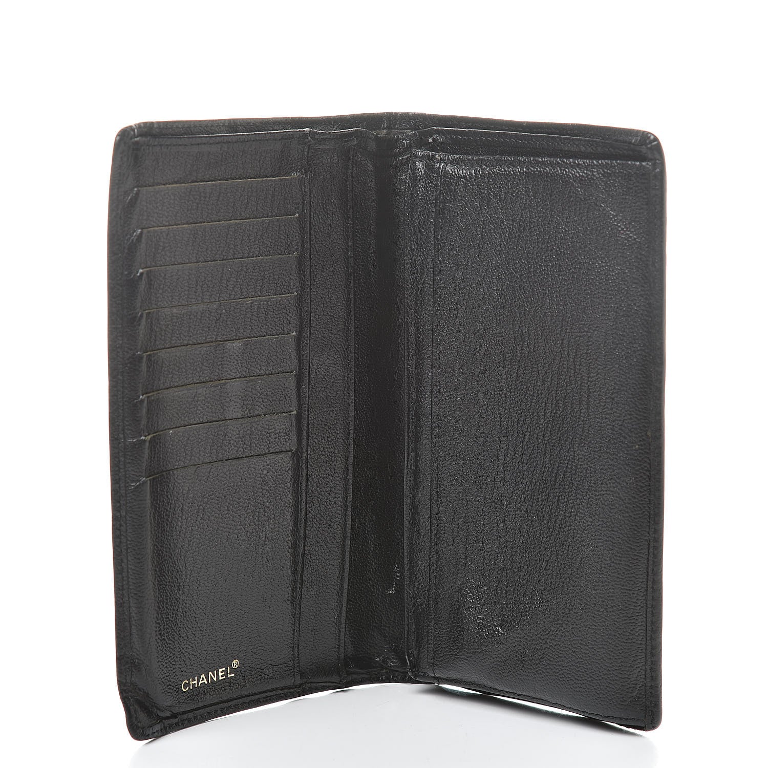 Chanel Goatskin Yen Wallet Black 5 of 13