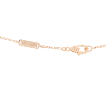 Van Cleef & Arpels 18K Rose Gold Gray Mother of Pearl Vintage Alhambra Pendant Necklace 3 of 4