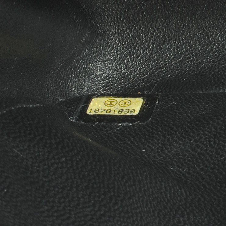 Caviar Quilted Small Double Flap Black