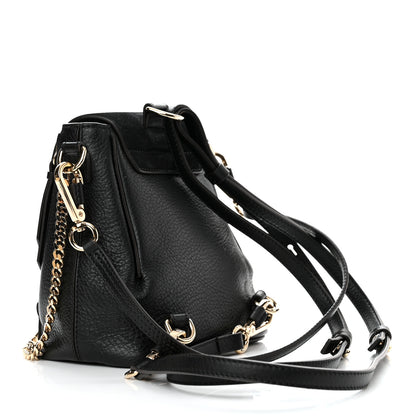 Chloe Suede Calfskin Mini Faye Backpack Black 3 of 10