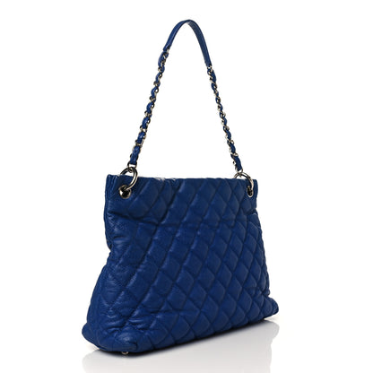 Chanel Caviar Quilted Easy Zip Tote Cobalt Blue 3 of 10