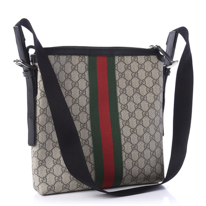 Gucci GG Supreme Monogram Web Messenger Bag Black 3 of 11