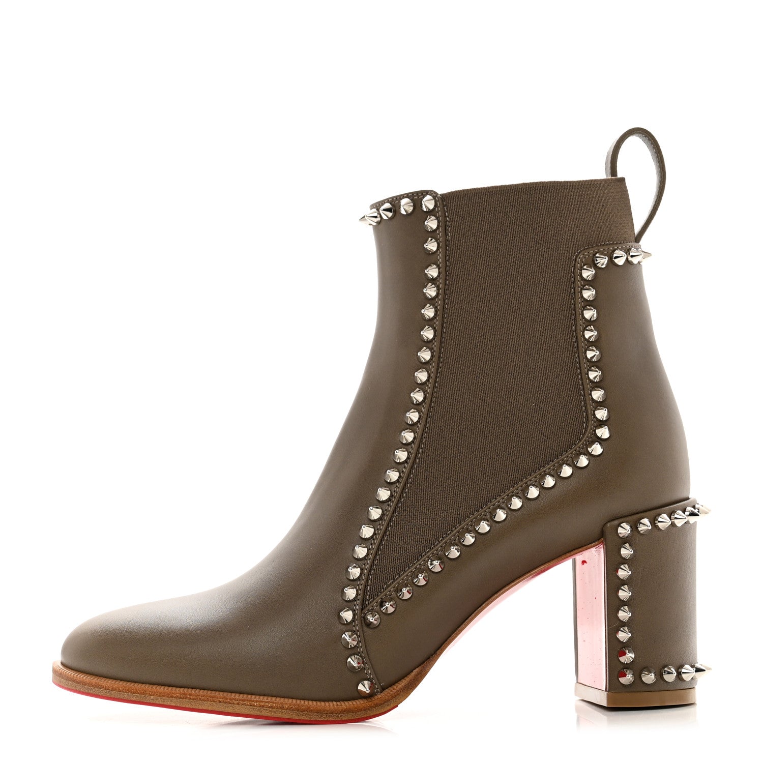 Christian Louboutin Calfskin Out Line Spike Lug 70 Boots 36 Silex 1 of 8