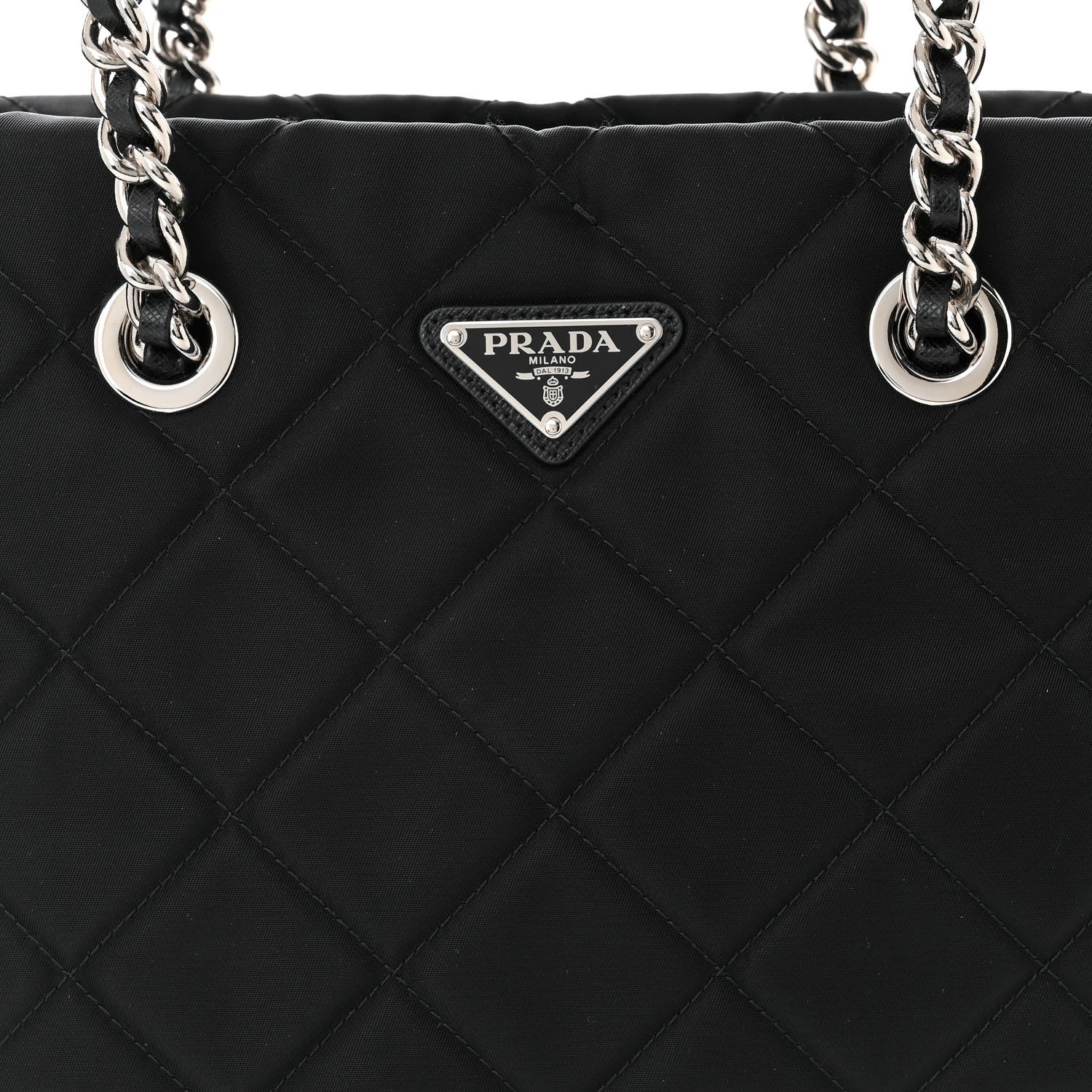 Prada Nylon Tessuto Impuntu Quilted Tote Black 9 of 11