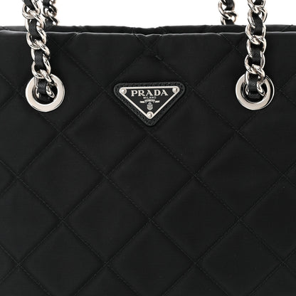 Prada Nylon Tessuto Impuntu Quilted Tote Black 9 of 11