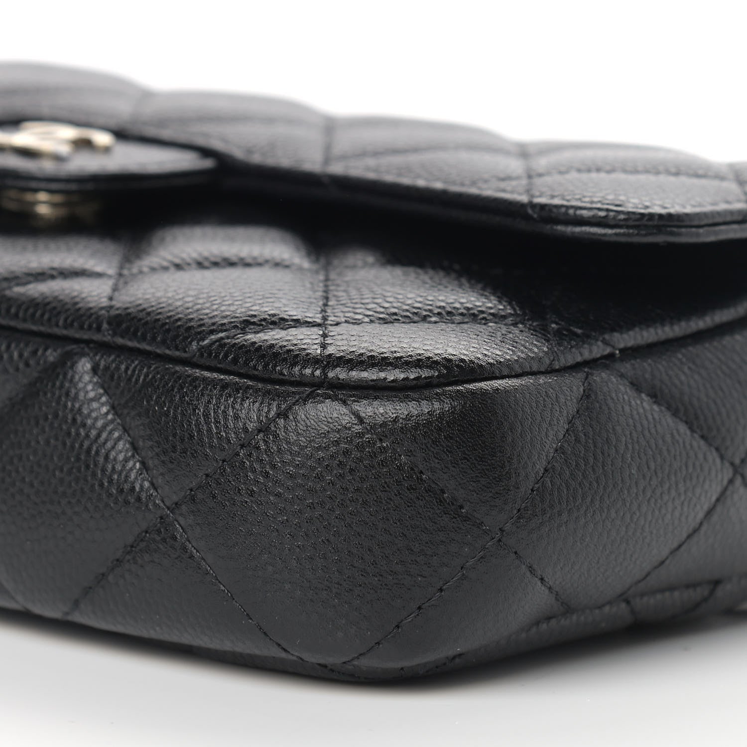 Chanel Caviar Quilted Flap Phone Holder With Chain Black 11 of 11
