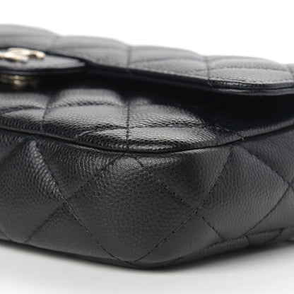 Chanel Caviar Quilted Flap Phone Holder With Chain Black 11 of 11