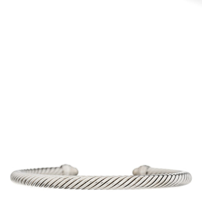 David Yurman Sterling Silver Pave Diamond 5mm Cable Classics Bracelet 2 of 3
