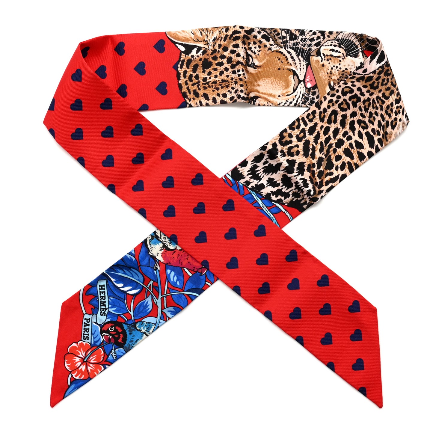 Silk Jungle Love Love Twilly Orange Bleu Brun