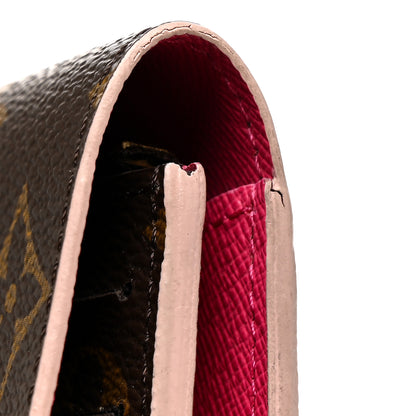 Louis Vuitton Monogram Bloom Flower Emilie Wallet Fuchsia 9 of 10