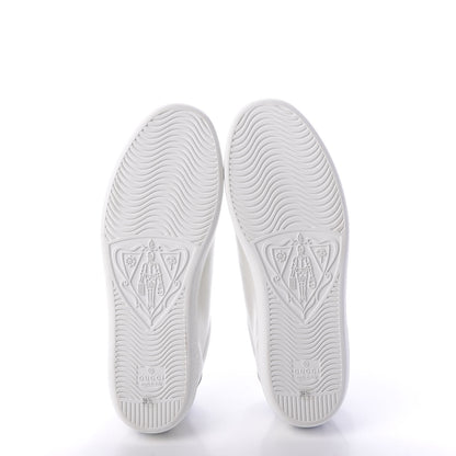 Gucci Calfskin Miro Soft Tennis Embroidered Womens Ace Sneakers 39.5 White Rio Blue 7 of 12
