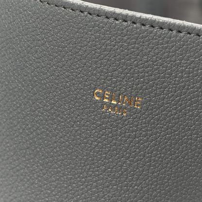 Celine Soft Grained Calfskin Small Belt Cabas Phantom Grey 7 of 11