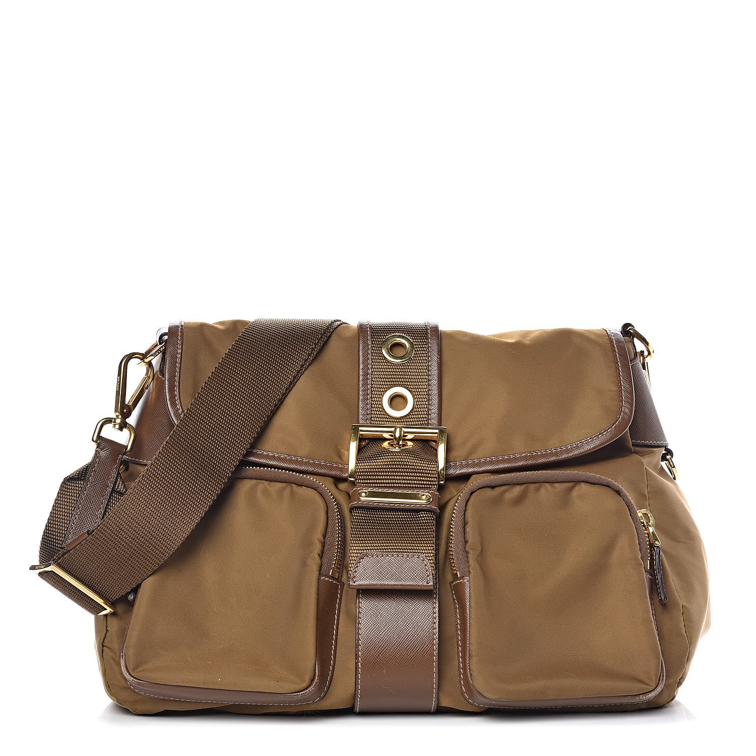 Prada Nylon Saffiano Vela Messenger Bag 1 of 15