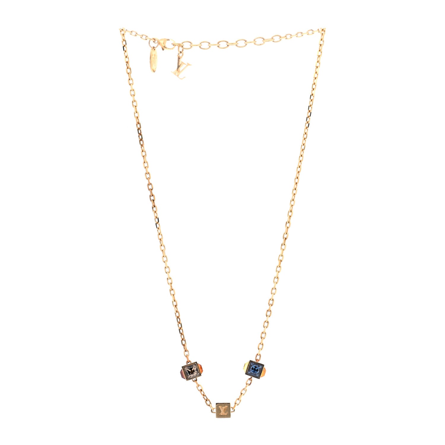 Louis Vuitton Swarovski Gamble Short Necklace Azur 3 of 8