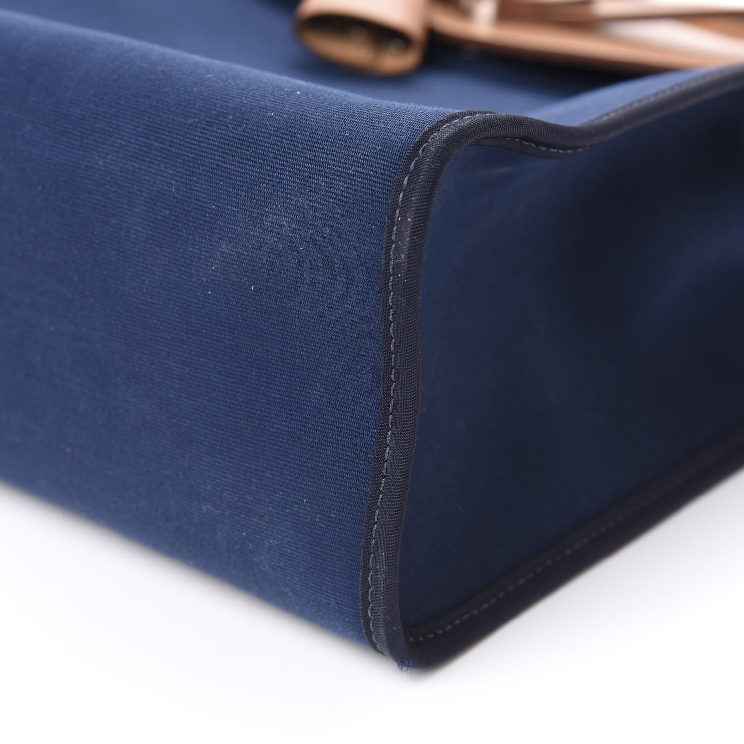 Hermes Vache Hunter Toile Herbag Zip 31 PM Bleu De Malte Natural 7 of 12