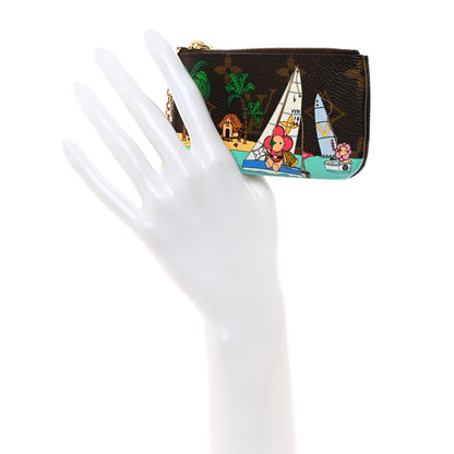 Louis Vuitton Monogram 2023 Christmas Animation Sailing Vivienne Key Pouch Dragonfruit Pink 2 of 7