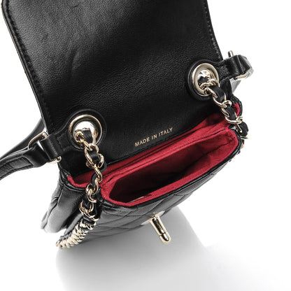 Chanel Lambskin Quilted Clutch With Chain Black 7 of 8