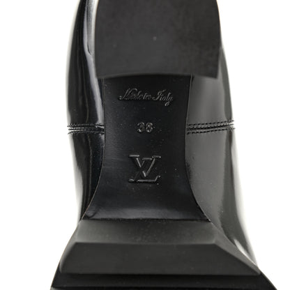 Louis Vuitton Patent Nano Monogram Ankle Star Trail Boots 38 Black 7 of 7