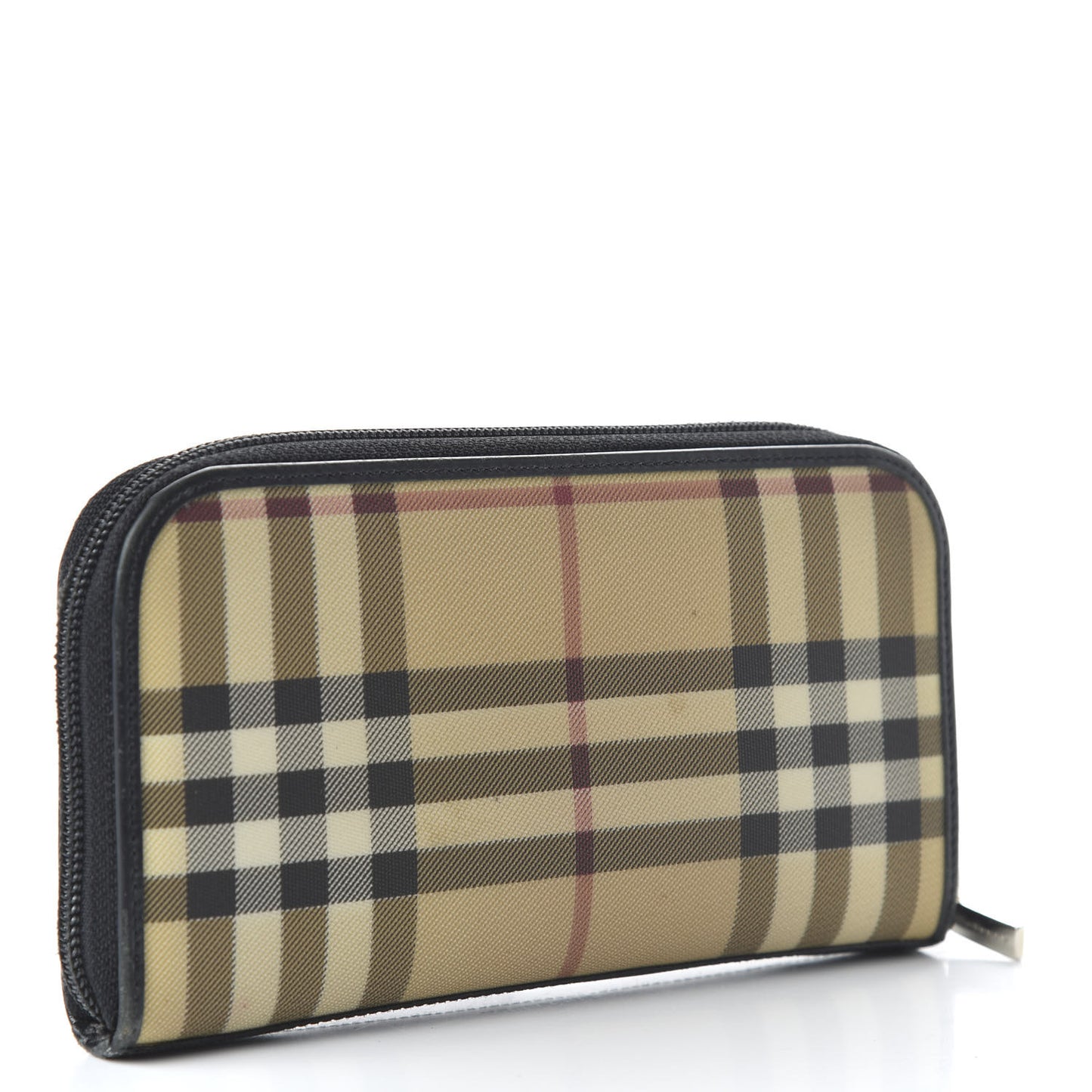 Vintage Check Elmore Zip Around Wallet Black