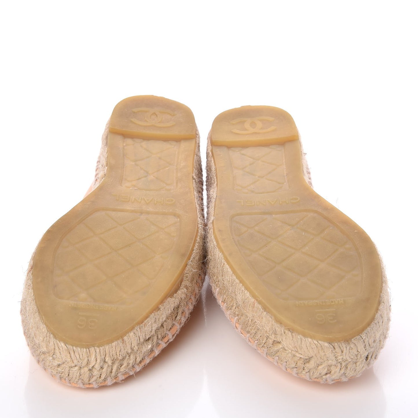 Lambskin CC Espadrilles 36 Nude