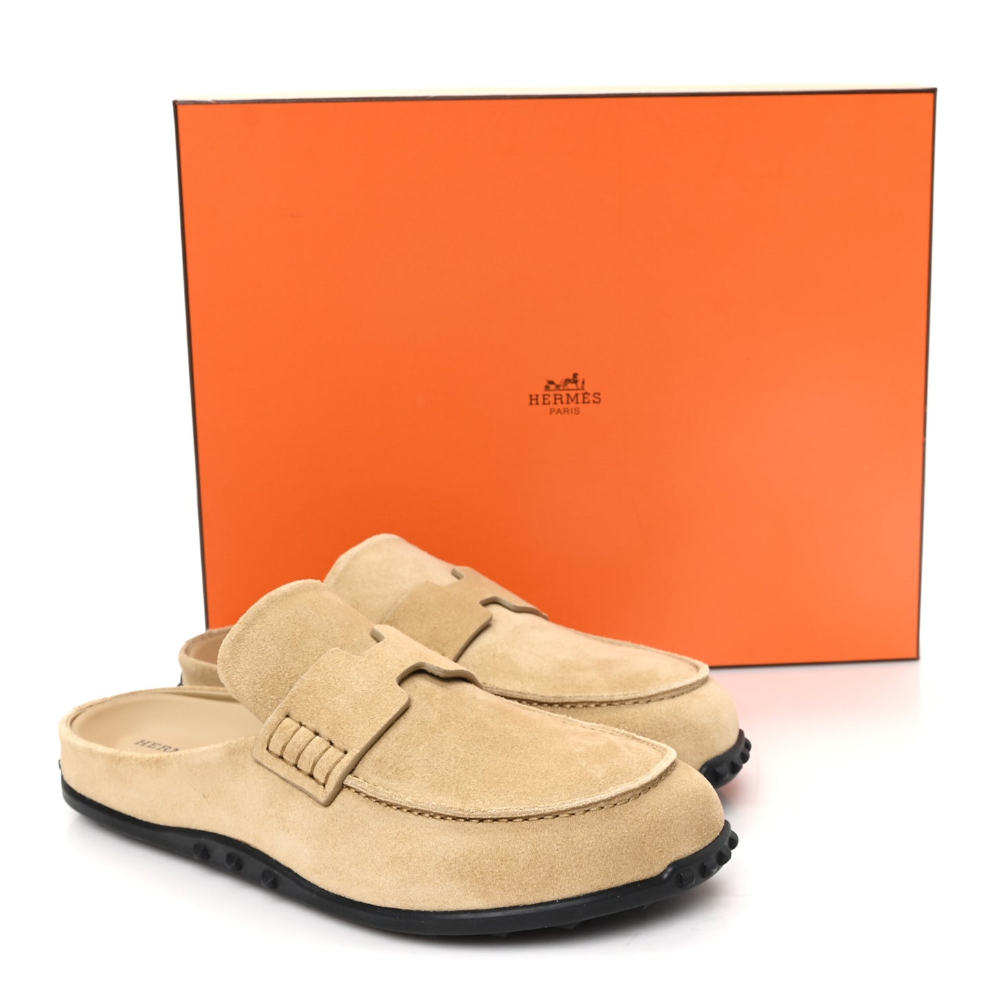 Suede Calfskin Womens Mix Mules 40 Beige Albatre