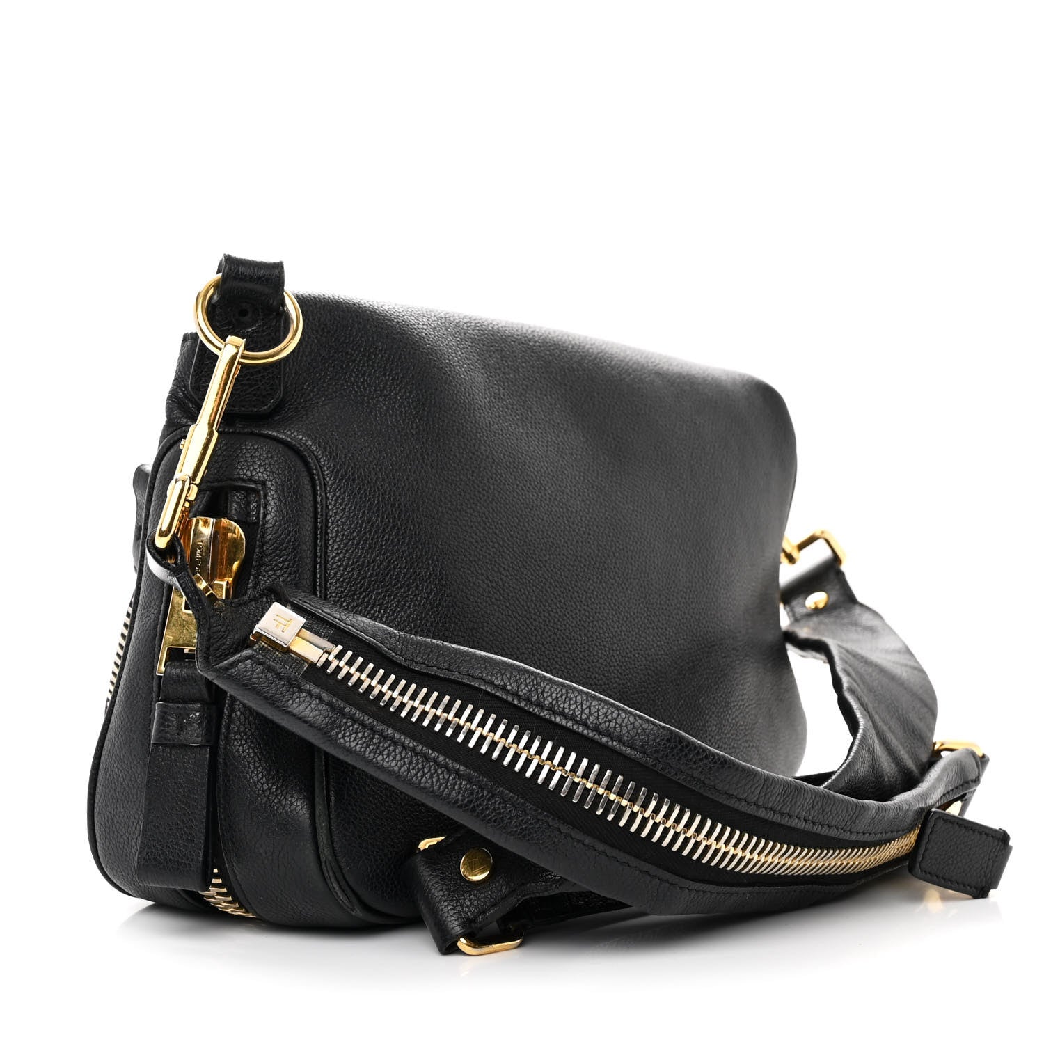 Tom Ford Grained Calfskin Medium Jennifer Crossbody Bag Black 3 of 13