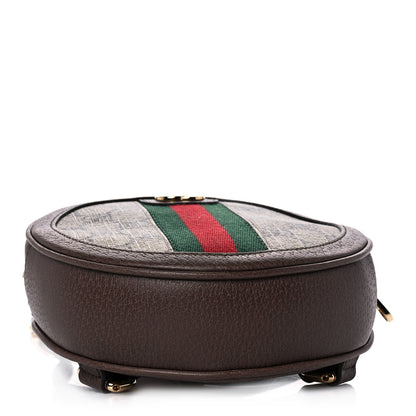 Gucci GG Supreme Monogram Web Mini Ophidia Round Backpack Brown 3 of 8