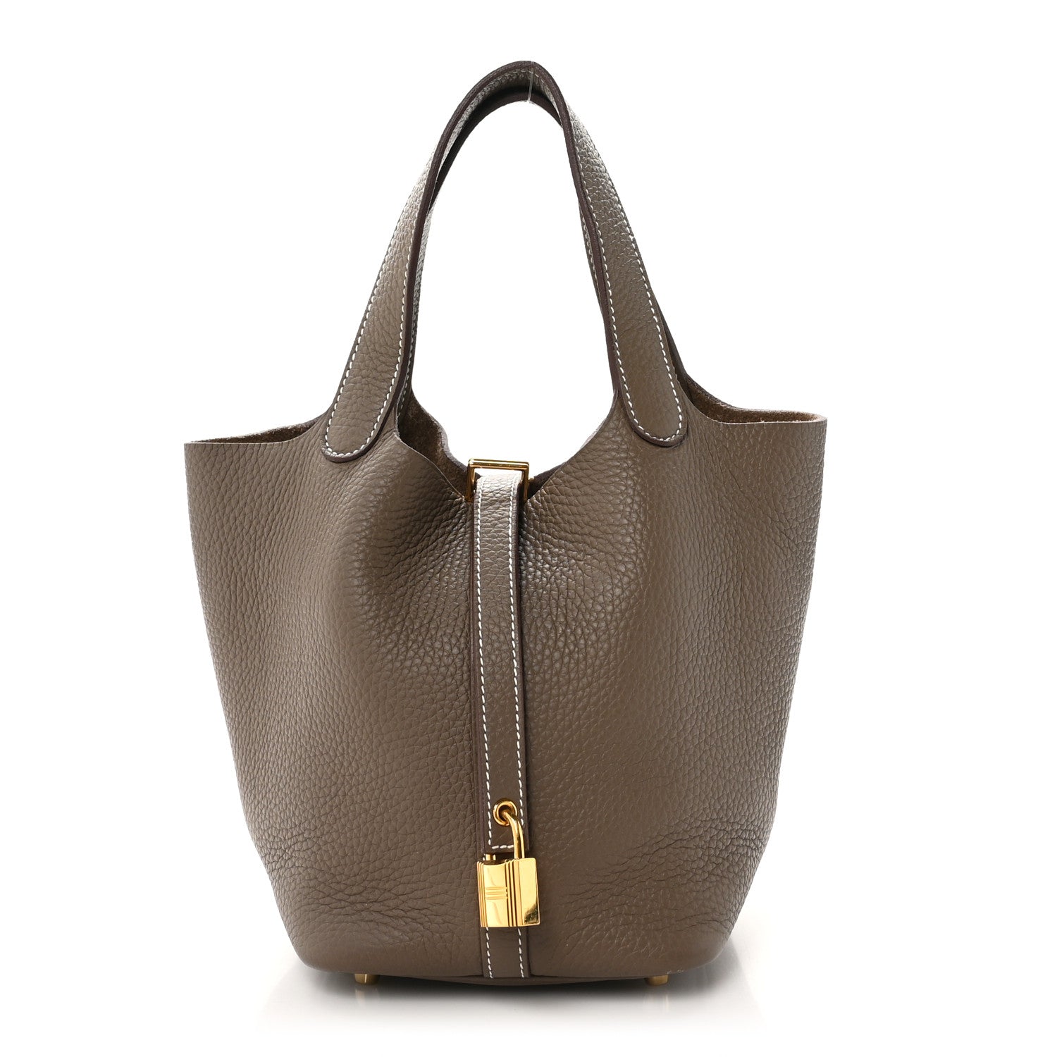 Hermes Taurillon Clemence Picotin Lock 18 PM Etoupe 1 of 12