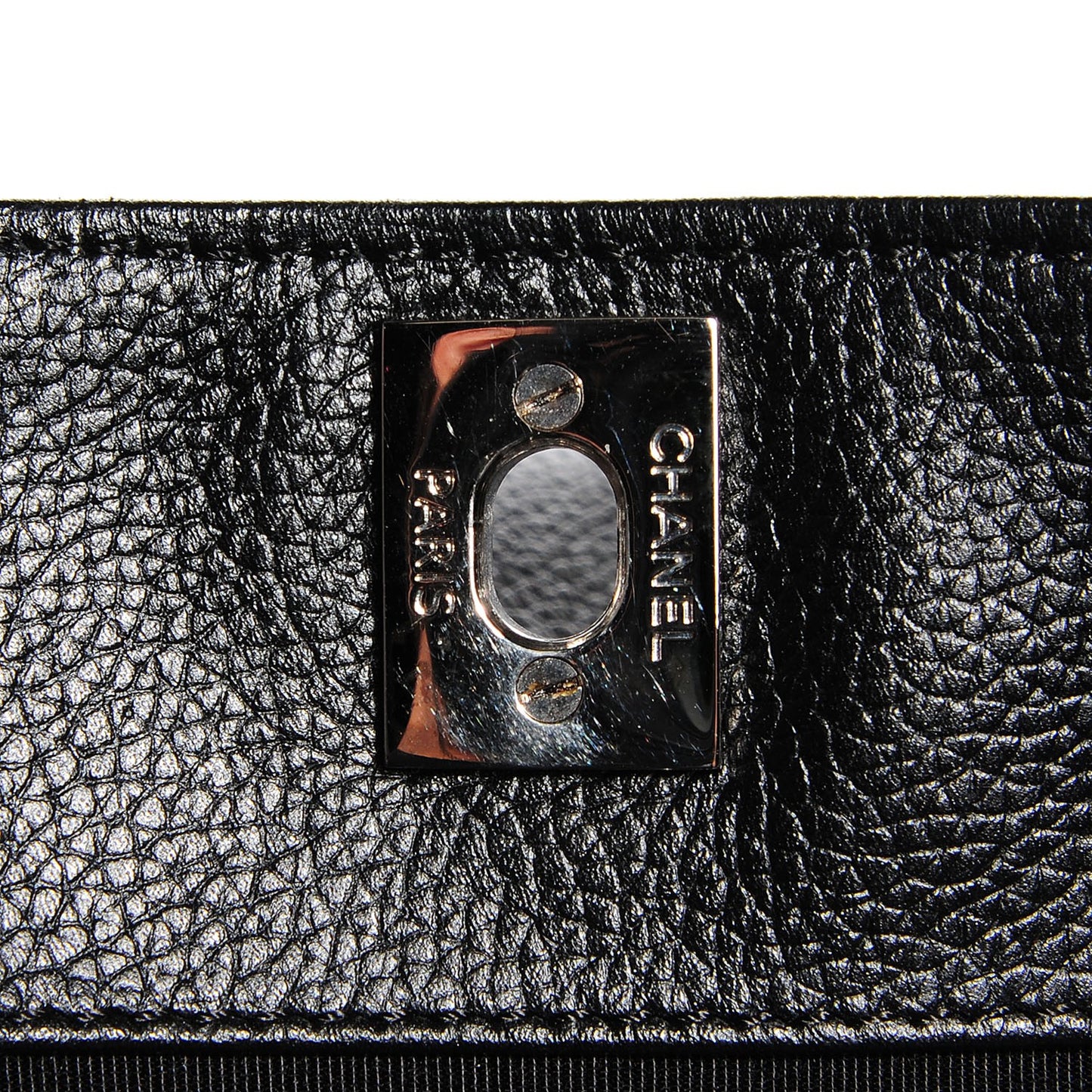 Calfskin Cerf Executive Shopper Tote Black