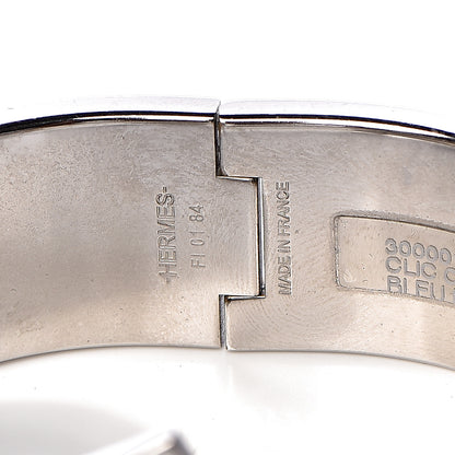 Hermes Enamel Wide Clic Clac H Bracelet PM Bleu Profond 5 of 6
